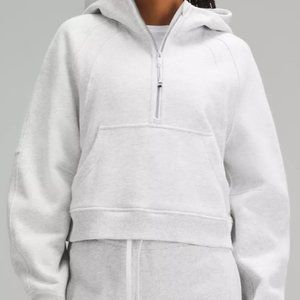 Scuba Oversized Half-Zip Hoodie | XS/S | Ultra Light Grey